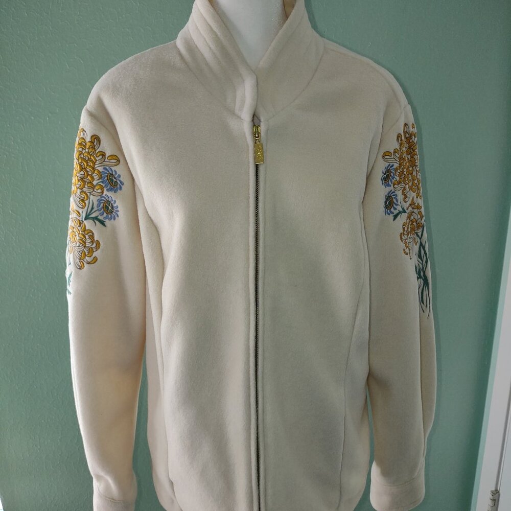 Vintage Bob Macke Wearable Art Fleece Jacket. Size L
